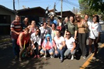 Durante a visita, passeata contra a dengue acontecia no Parque 1º de Maio