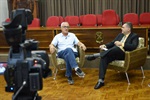 Helder de Souza Prado participando do Câmara Convida desta sexta-feira (10) nos estúdios da TV Câmara de Piracicaba