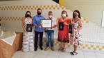 A homenagem foi entregue para o diretor João Marcos Thomaziello e a equipe da Escola Estadual Honorato Faustino.