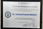 Professores Antonio Carlos Giuliani e Ediberto Diamantino foram homenageados