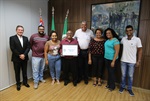 Márcio Alves Martins foi acompanhado durante a cerimônia por seus familiares