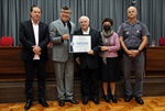 Evaldo Vicente foi o homenageado na categoria "Comunicação Impressa"