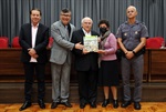 Evaldo Vicente foi o homenageado na categoria "Comunicação Impressa"