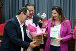 Lilian Geraldini foi a homenageada na categoria "Comunicação Corporativa"  