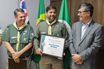 Homenagem do vereador Pedro Kawai (PSDB) ao grupo Escoteiros São Mário