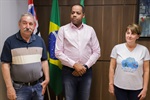 Da esquerda para direita: Valentin Vilson Rabaldelli, Thiago Ribeiro e Sueli Rodrigues Rabaldelli