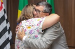 Daniele Ricci foi homenageada na noite desta quinta-feira (13) pelo vereador Pedro Kawai