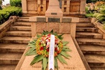 Durante o evento, os presentes depositaram coroas de flores nos túmulos dos Voluntários de 1932 (Revolução Constitucionalista) e do presidente Prudente de Moraes.