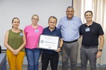 Da esquerda para a direita: Vanda Petean, Juliana Castro, Josivaldo Sousa Duarte, Paulo Campos e Ricardo Fedrizzi