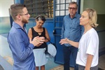 Vereador Gustavo Pompeo, em visita à instituição Apae