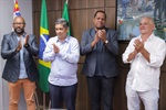 Da esquerda para a direita: Acácio Godoy, Rerlison Rezende, Thiago Ribeiro e Antônio Moacyr Francetto Jr, o Pássaro