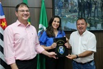 Homenageada estava acompanhada do marido, Hiram Ticianelli 