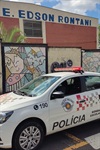 Gustavo Pompeo em visita a escolas do município nesta quinta-feira (13)