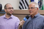 Entrevista aconteceu no Plenário "Francisco Antônio Coelho" nos minutos que antecederam a 22ª Reunião Ordinária de 2023