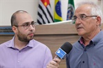 Entrevista aconteceu no Plenário "Francisco Antônio Coelho" nos minutos que antecederam a 22ª Reunião Ordinária de 2023