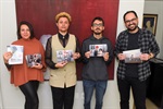 Equipe do Setor de Gestão de Documentação e Arquivo da Câmara. Da esquerda para a direita: Giovanna Fenili Calábria, Gabriel Tenório Venâncio, Brenno Monteiro e Bruno Didoné de Oliveira