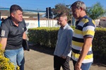 O vereador com o secretário na avenida Luiz Ralf Benatti