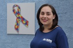 A assistente social da Auma, Camila Banzatto, disse que o cordão de girassol pode provocar a reflexão das pessoas sobre a inclusão