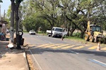 Polezi acompanhou os serviços de limpeza e conversou com guardas civis