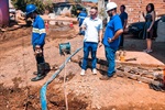 Gustavo Pompeo acompanhou, nesta quinta-feira (21), as obras iniciadas nesta semana na rua dos Pinheiros, no Bosques do Lenheiro