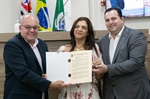 Proprietários Raquel Fessel e Fernando Bera receberam a homenagem