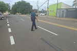 Avenida recebeu novas pinturas horizontais para a organização e segurança no tráfego