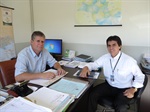 Diretor Regional do DER Danilo Luiz Dezan e assessor Matheus Erler