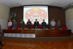 Trevisan presidiu a mesa diretiva na solenidade de entrega do título de "Bombeiro do Ano 2014"