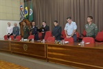 Trevisan presidiu a mesa diretiva na solenidade de entrega do título de "Bombeiro do Ano 2014"