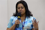 Maria Regina Teixeira, psicóloga do Cedic, ministrou palestra no salão nobre
