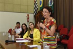 Liege Rocha, Fundadora da União de Mulheres, discursou