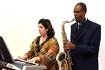 Maestro Cido e a musicista Ana Cristina Prado