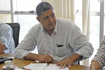 O vereador Paulo Campos, durante a reunião