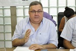 O secretário municipal de Finanças, José Admir Moraes Leite, durante a reunião