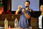 Felipe Gasparoto, biólogo do Semae, discursou sobre a qualidade e uso sustentável da água