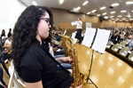 Entre apresentações musicais e palestra, secretário anunciou reformas de escolas
