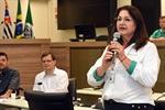 A gerente geral da Sicredi União em Piracicaba, Claudete Rodrigues, apresentou as vantagens do convênio