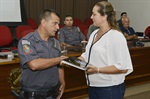 Soldado Edilson recebe homenagem de Coronel Adriana