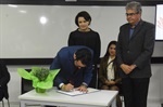 Erler, Nancy e Fábio Negreiros assinaram termo de cooperação técnica