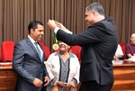 "Medalha de Mérito Legislativo" foi entregue por Paulo Campos a Aguinaldo Soares na noite desta sexta-feira