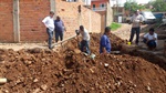 Obras sendo realizadas na comunidade do Cantagalo