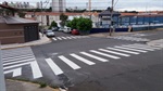 Faixa de pedestre no cruzamento da rua Júlio Mesquita Filho com a avenida Bairro Verde