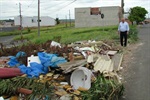 Comerciantes que trabalham próximo ao terreno disseram que o acúmulo de lixo causou a proliferação de escorpiões