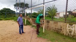 Sedema realizou a manutenção de um campo de areia no bairro Santo Antônio