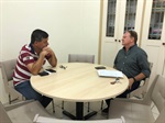 Pedro Kawai em reunião com Dr. Hamilton Bonilha de Barros