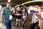 Wagnão esteve nesta quinta-feira no Terminal Central de Integração para apresentar a proposta do Passe Educação